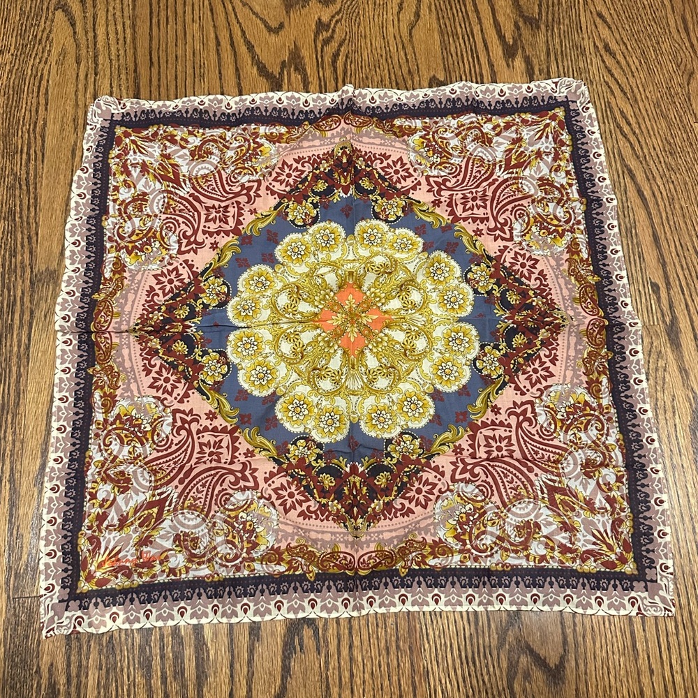 Johnny Was 100% Cotton Floral Scarf